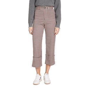 Sea New York NY Petra cuffed Navy & Burgundy Pants